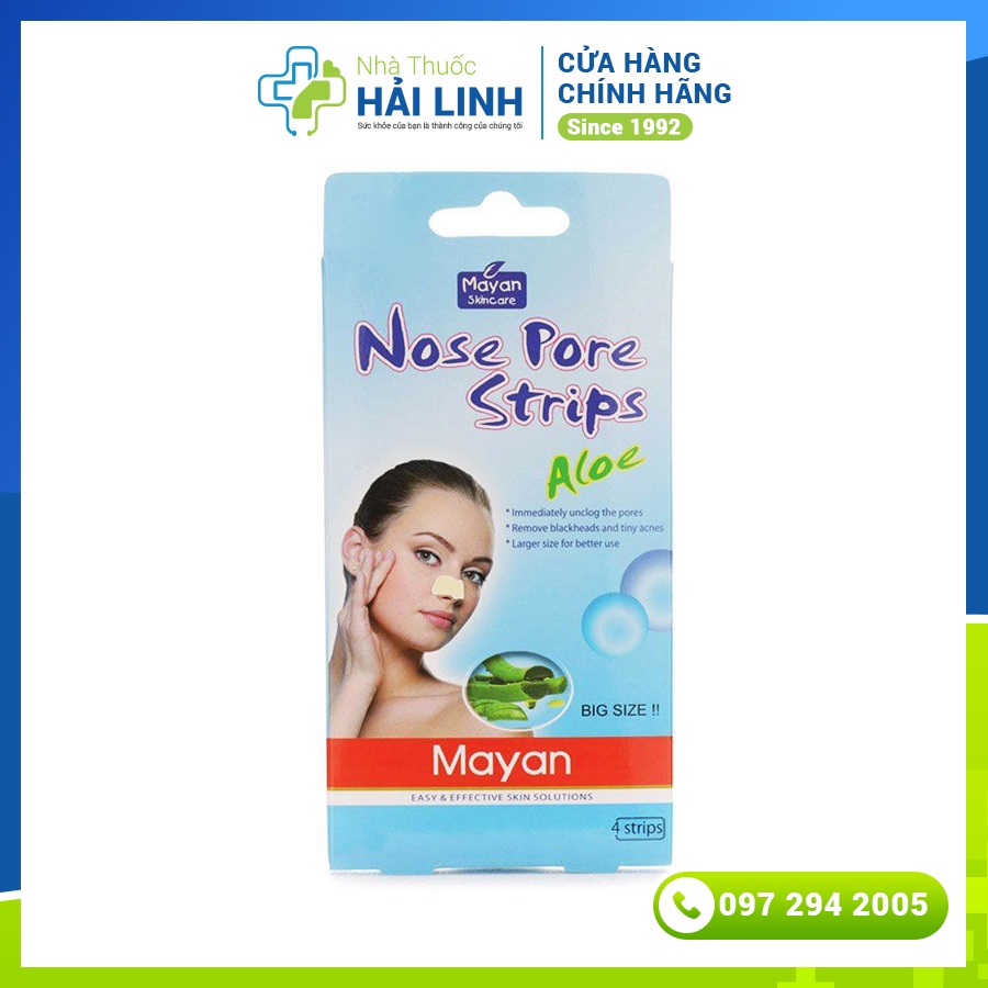 Miếng Dán Lột Mũi Cám Lô Hội MAYAN 4 Miếng