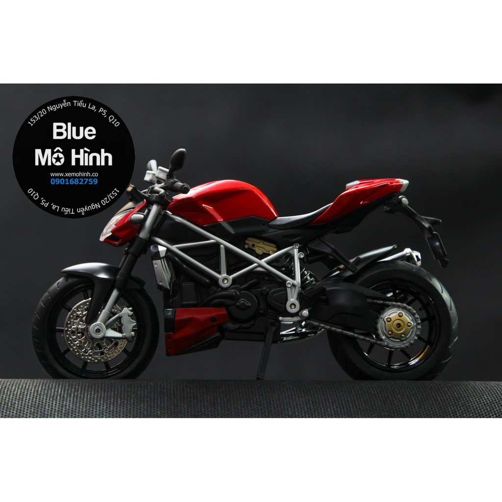 Blue mô hình | Mô hình xe Moto Ducati Streetfighter sáng đèn 1:12