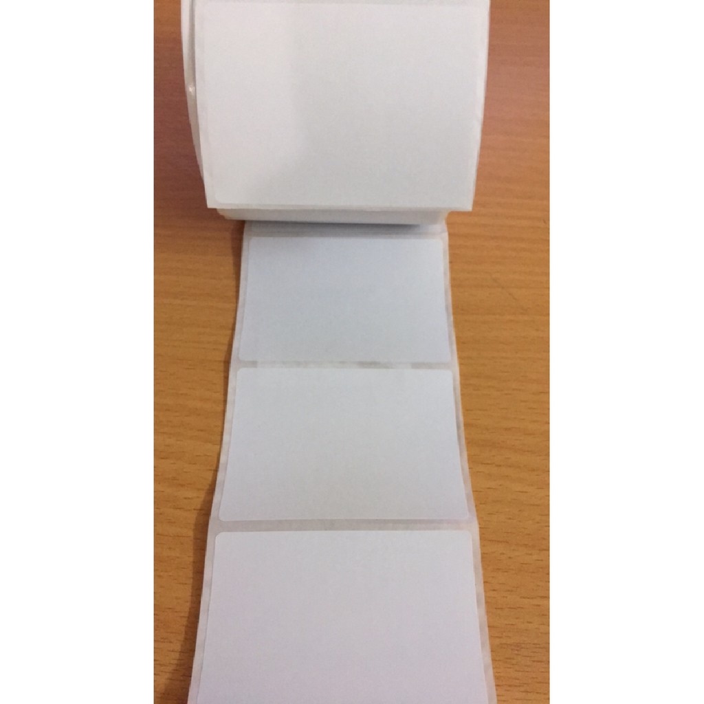 Giấy In Tem 80x60 mm - 8x6 cm (Cuộn 30 Mét)