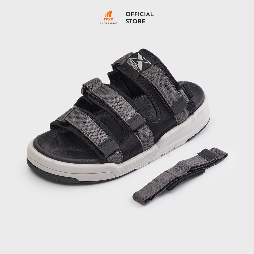 Sandal ZX Việt Nam 3121 Dark Grey  xăng đan 3 quai, tháo rời quai hậu, cho nam nữ