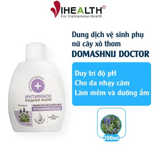 Dung dịch vệ sinh phụ nữ cây xô thơm làm dịu da Domashnij Doctor khô thoáng 200ml