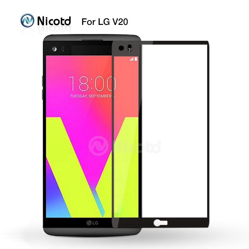 LG V20 Tempered Glass Full Cover Screen Protector Case Friendly