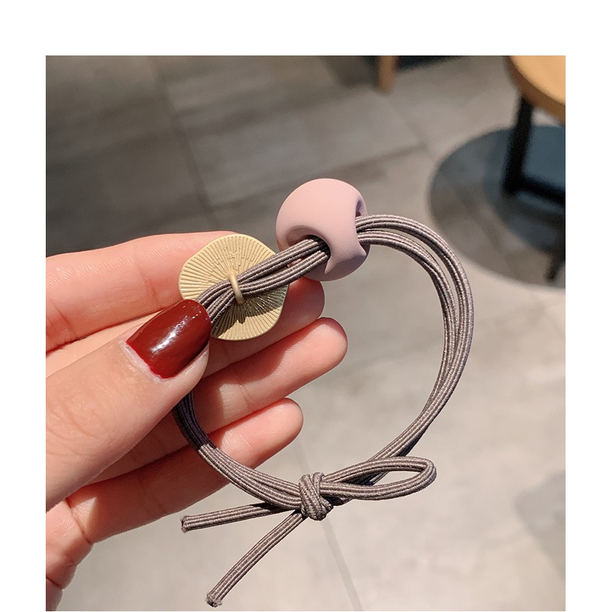 Dây buộc tóc co giãn màu trơn phong cách Hàn Quốc cho nữ