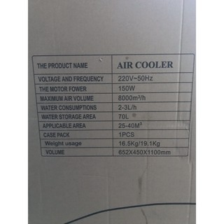 Quạt điều hòa Misushita thái lan chính hãng 70L Air Cooler - Có điều khiển từ xa