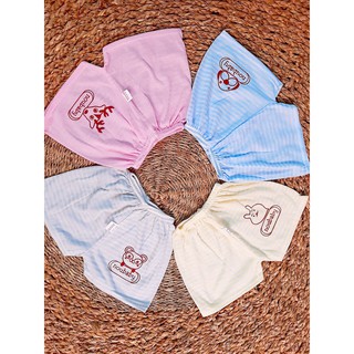 Quần Đùi Cho Bé ⚡𝑺𝑰𝑬̂𝑼 𝑹𝑬̉⚡ Quần Đùi Catter Cotton Kẻ Ngang - Quần Chục Đùi