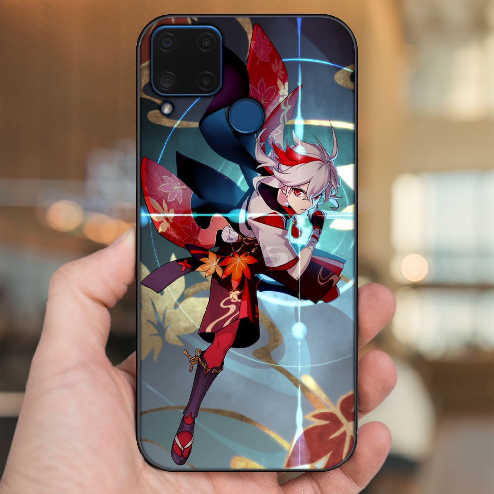 Ốp lưng Realme C15 viền đen in hình Kazuha Genshin Impact