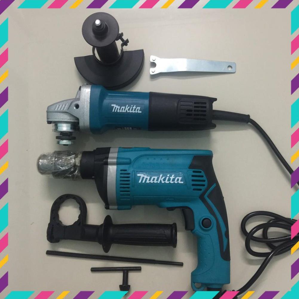 COMBO bộ máy khoan makita + mài makita bảo hành 12 tháng . .