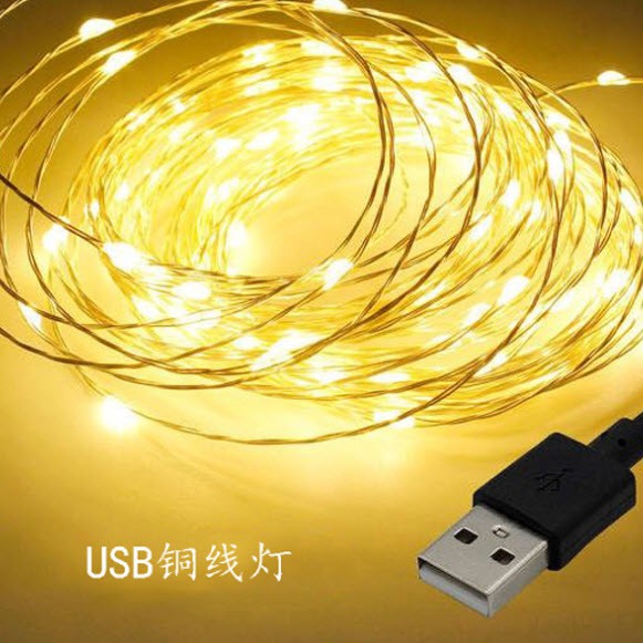[HCM] Dây đèn led đom đóm, đèn fairylight dài 2M/3M/5M/10M/20M dùng trang trí dùng pin LR44 / USB