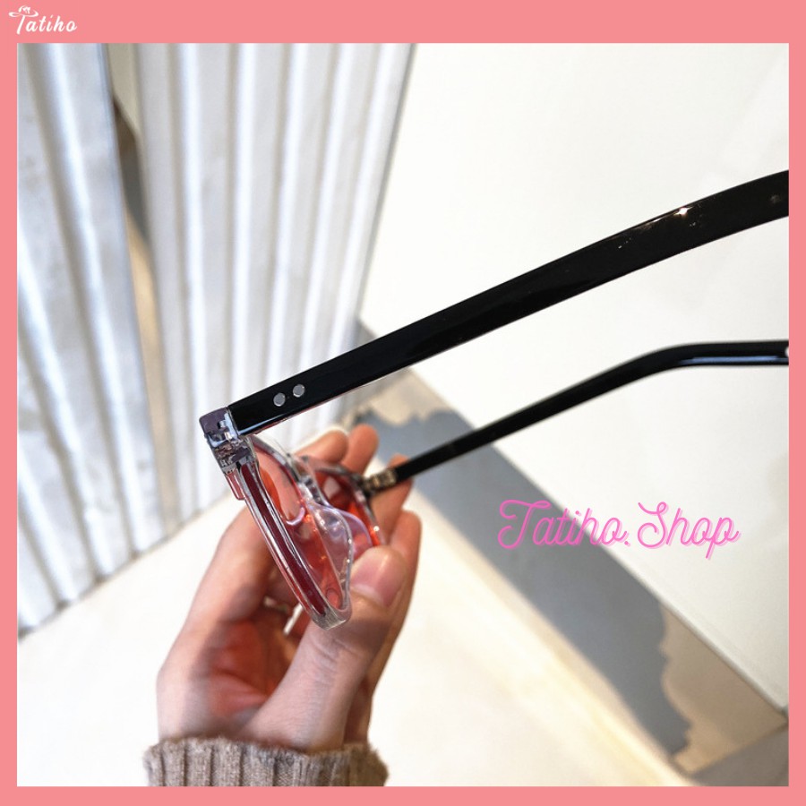 Kính Râm Unisex Nam Nữ, Kính Mát Cao Cấp Gọng Nhựa Trong Khuôn Vuông Phong Cách Trẻ Trung Thời Trang Âu Mỹ - Mã MK016