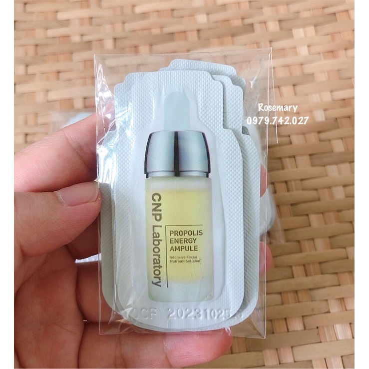 Set 5 gói Sample tinh chất keo ong trẻ hóa tái tạo da CNP Propolis Ampule 1ml