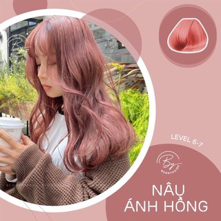 Thuốc nhuộm tóc Nâu ánh hồng không cần dùng Thuốc tẩy tóc của Buddyhairs,Buddy.hairs