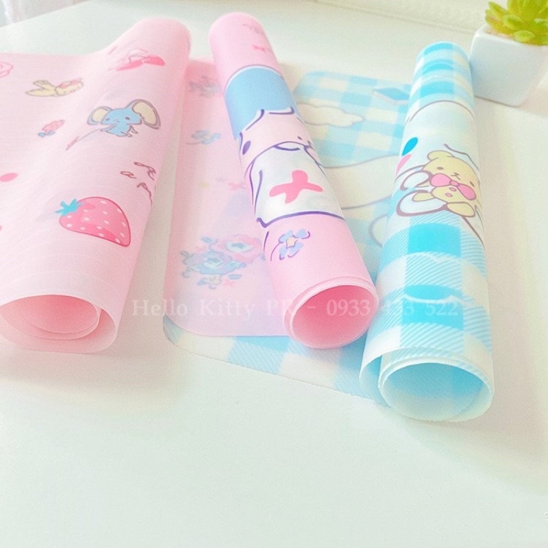 Tấm lót trải bàn ăn chống thấm nước Hello Kitty - Doremon Doraemon