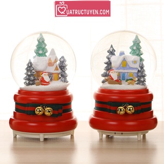 Hộp nhạc noel quả cầu tuyết ngôi nhà giáng sinh (2 mẫu)