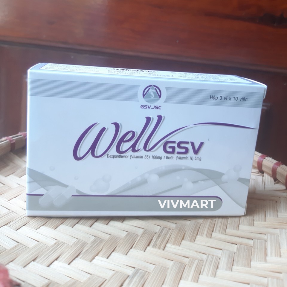 ✅ Well GSV - Viên uống giảm rụng tóc, giảm nhờn cho da, bổ sung dưỡng chất cho tóc