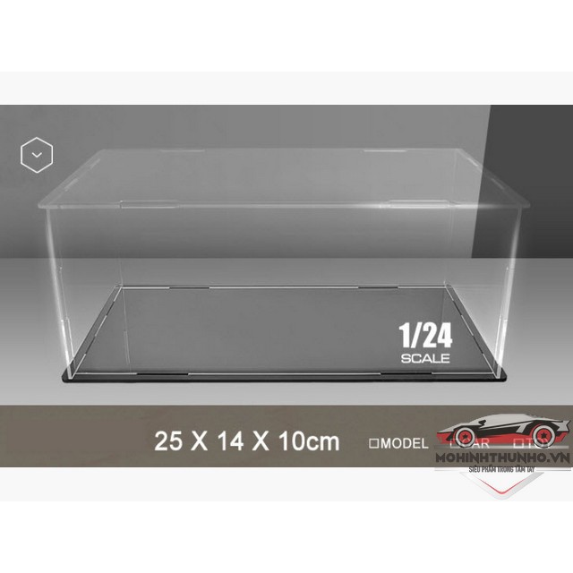 Đế + hộp mica trưng bày xe mô hình nhiều tỉ lệ