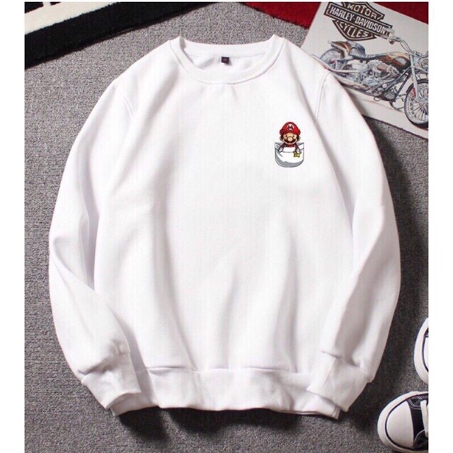 Áo nỉ sưeather nam nữ mario có bigsize | BigBuy360 - bigbuy360.vn