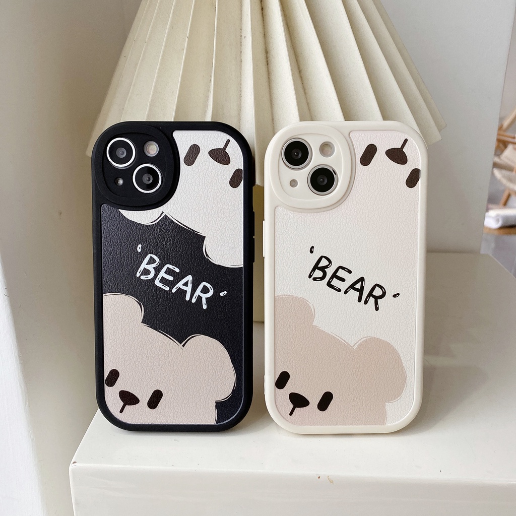 Ốp Điện Thoại Chống Sốc Hình Gấu Dễ Thương Cho iPhone 14 / 13 / 12 / 11 / X / 8 / 7P / 6
