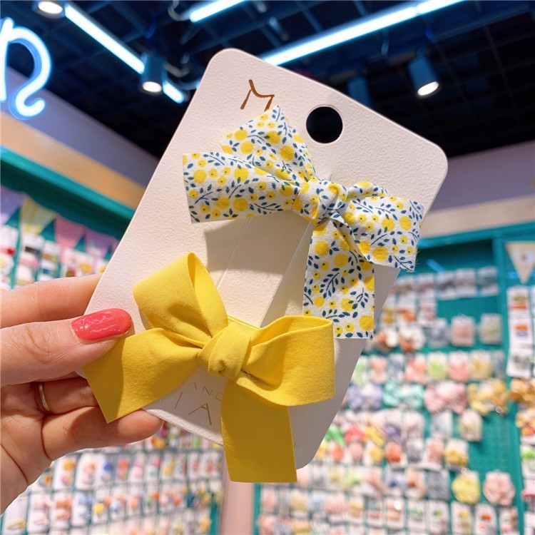 (Có sẵn HCM) Set 2 Kẹp Tóc Nơ phong cách Hàn Quốc Cute, Hàng Loại 1 - selenshop