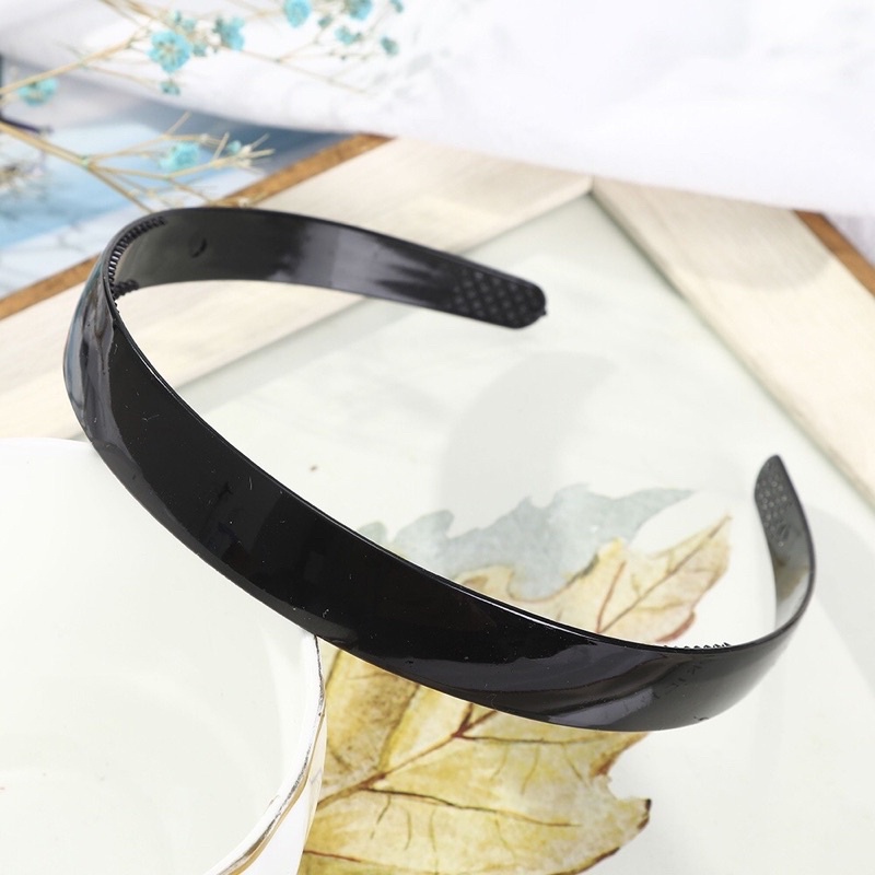 Bờm Cài Tóc Retro Hoạ Tiết Trơn Phong Cách Hàn Quốc