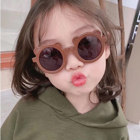 Kính Mắt Râm Trẻ Em Nhiều Màu Sắc Gọng Hình Gấu Đáng Yêu Bảo Vệ Mắt Cho Bé  BÉ 1
