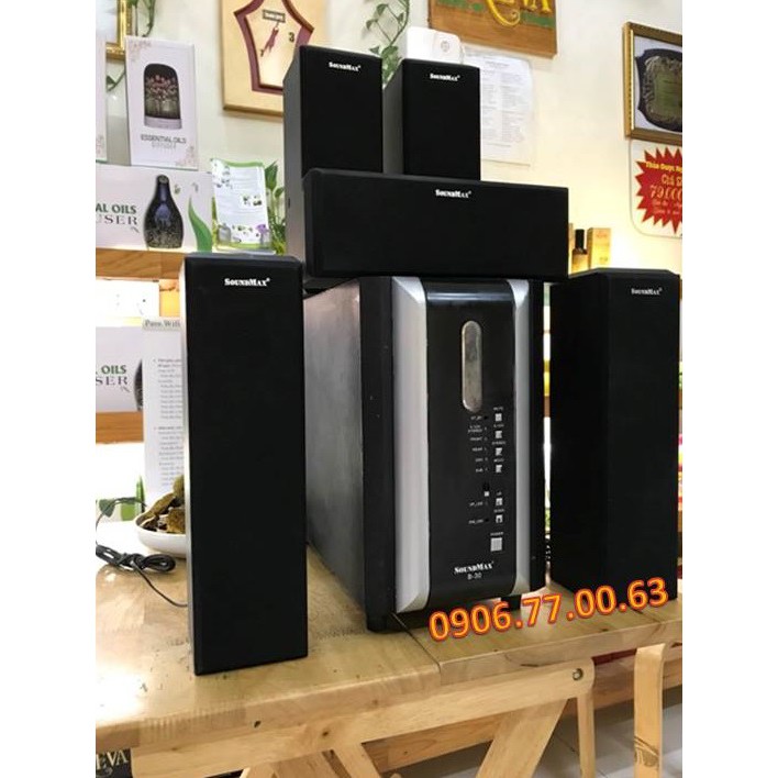 Bộ Loa cột nghe nhạc Soundmax B30 5.1 đen bass lớn