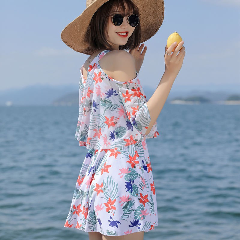 Bộ Đồ Bơi Liền Thân In Họa Tiết Hoa Xinh Xắn Dành Cho Nữ | BigBuy360 - bigbuy360.vn