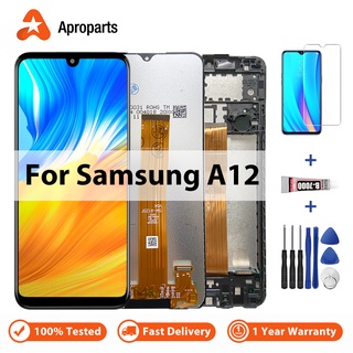 Màn hình lcd gốc cho samsung galaxy a12 a125f / a12 nacho a127 / a02 / m02 với bộ phận sửa chữa thay thế lắp ráp bộ số hóa màn hình cảm ứng