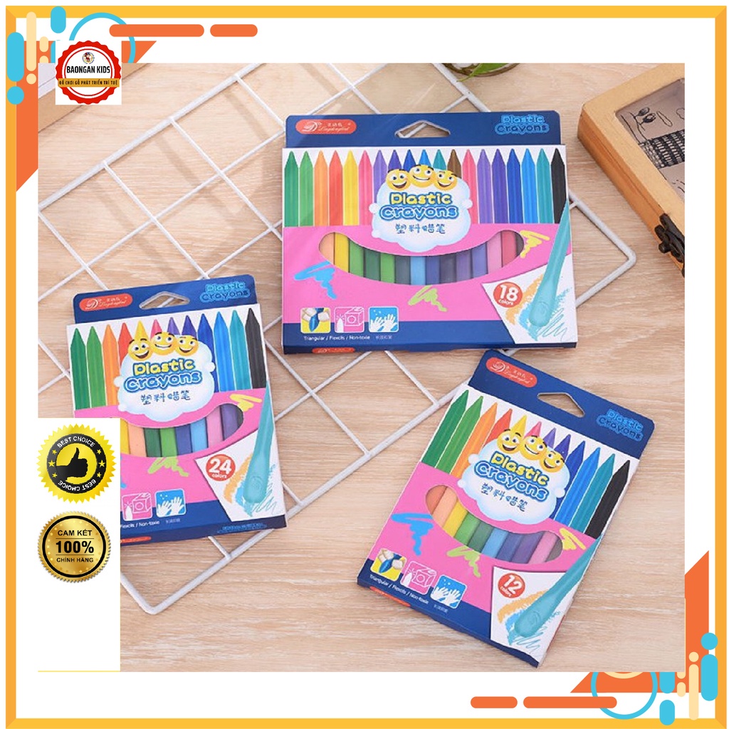 Bộ Bút Màu Hữu Cơ Cho Bé Tập Vẽ 24 Màu - Cao Cấp Tự Nhiên An Toàn