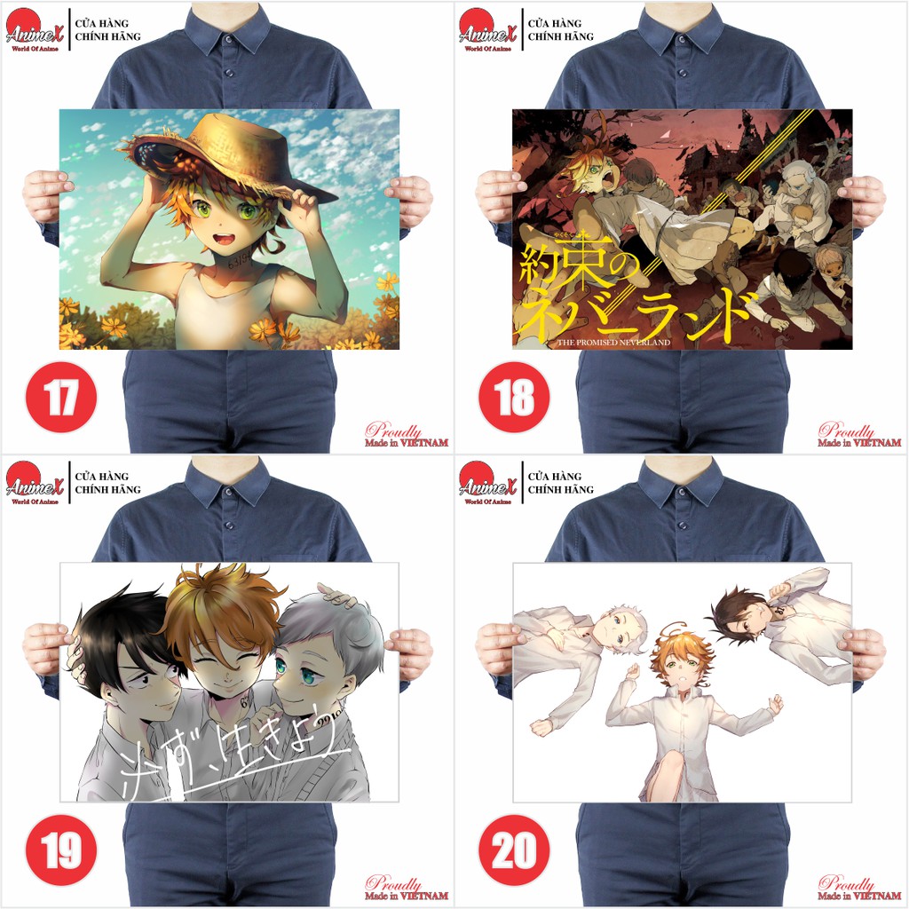 Tấm Poster Áp Phích A3 Anime Miền Đất Hứa - The Promised Neverland - Yakusoku no Neverland - Poster Dán Tường By AnimeX