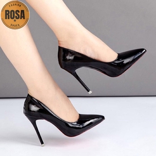 Giày cao gót da bóng mũi nhọn gót nhọn 9p siêu chảnh đế chắc chắn đi cực thích Mys Loviie.Corner Rosa Shoes