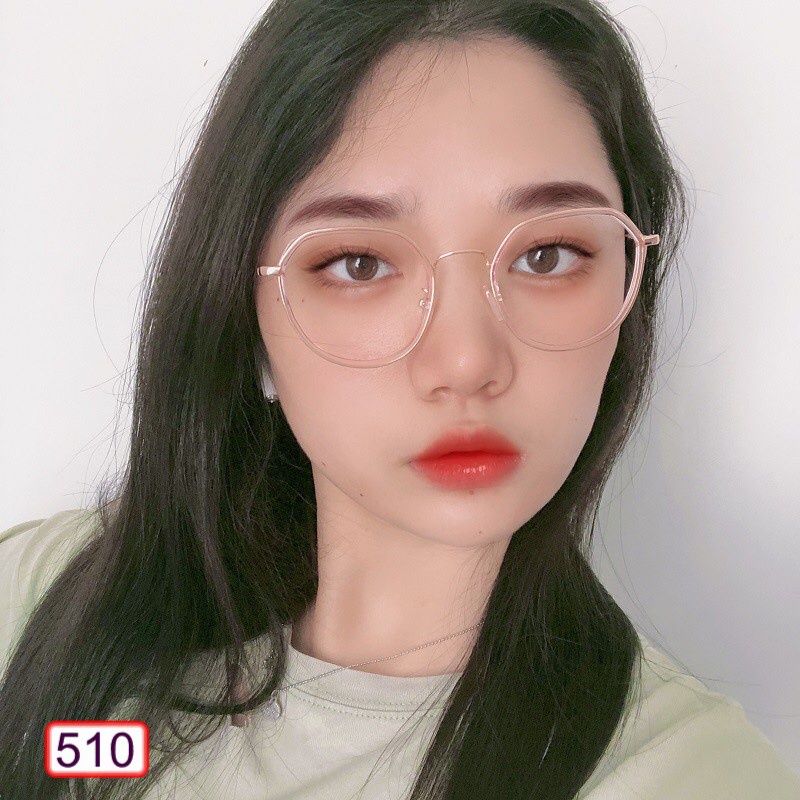 Mắt Kính Gọng Cận Hot Girl Kim Loại M510 Cao Cấp Sang Chảnh Siêu Hot - Hazo