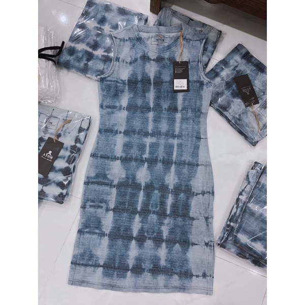 ĐẦM THUN GIẢ JEANS ATOM