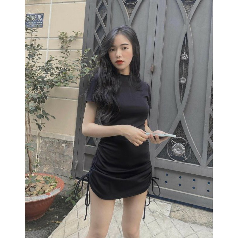 [Corn9] ĐẦM BODY ĐỎ RÚT DÂY