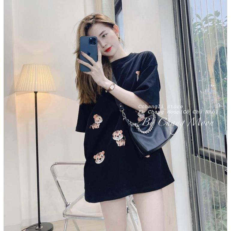 [XẢ KHO] [Hàng Có Sẵn,Ảnh Thật]Áo Thun Form Thụng Tay Lỡ Unisex-Phông Cổ Tròn Ulzzang In Hình Hổ Hottrend 2022