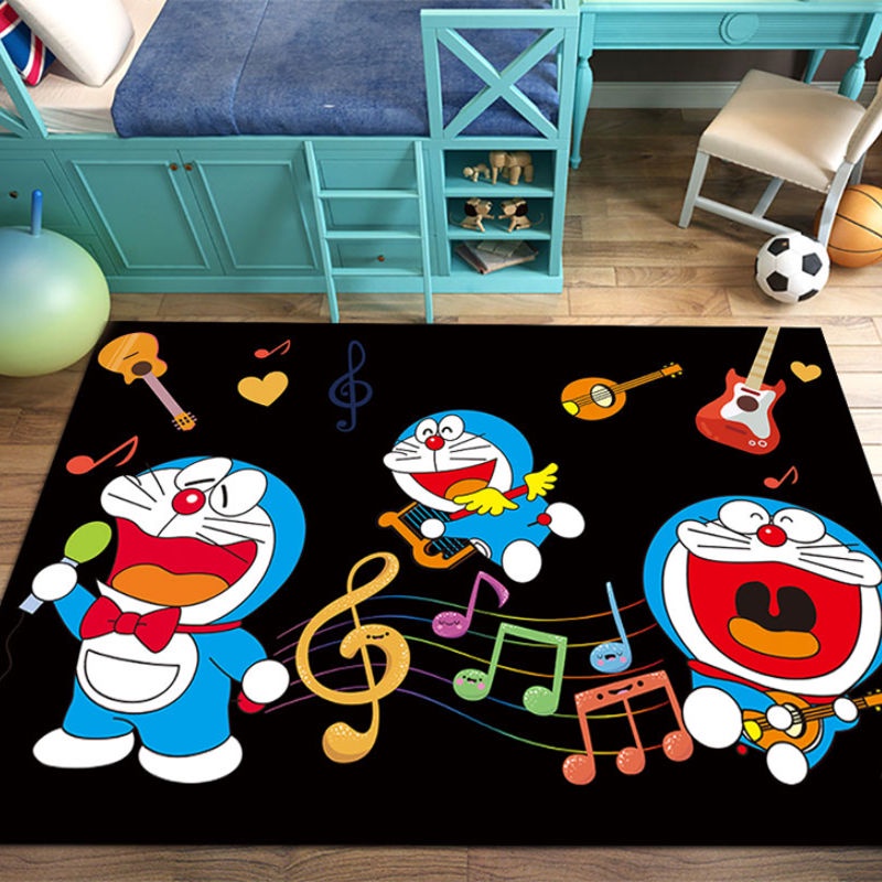 Tấm thảm lót sàn trang trí hình doraemon đáng yêu Bz8