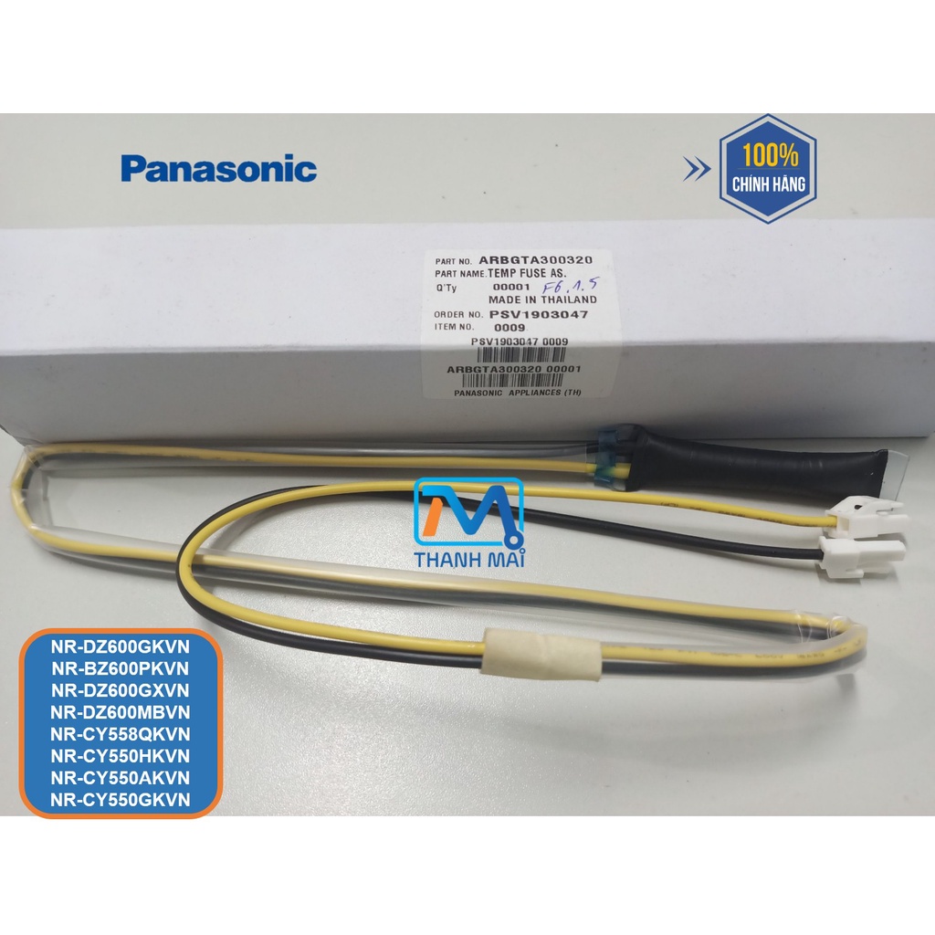 Cầu chì nhiệt tủ lạnh Panasonic model NR-DZ600GKVN