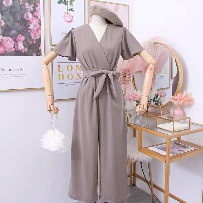 Jumpsuit Nữ Dài Ống Suông Tôn Dáng - Tay Cánh Dơi Thiết Kế Cao Cấp JS08-Violet