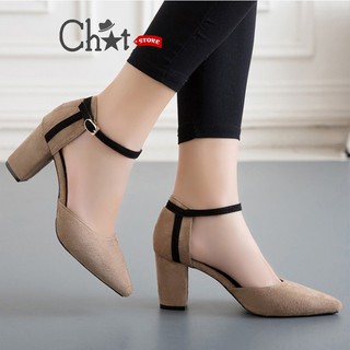 Giày Sandal Cao Gót Nữ Bít Mũi