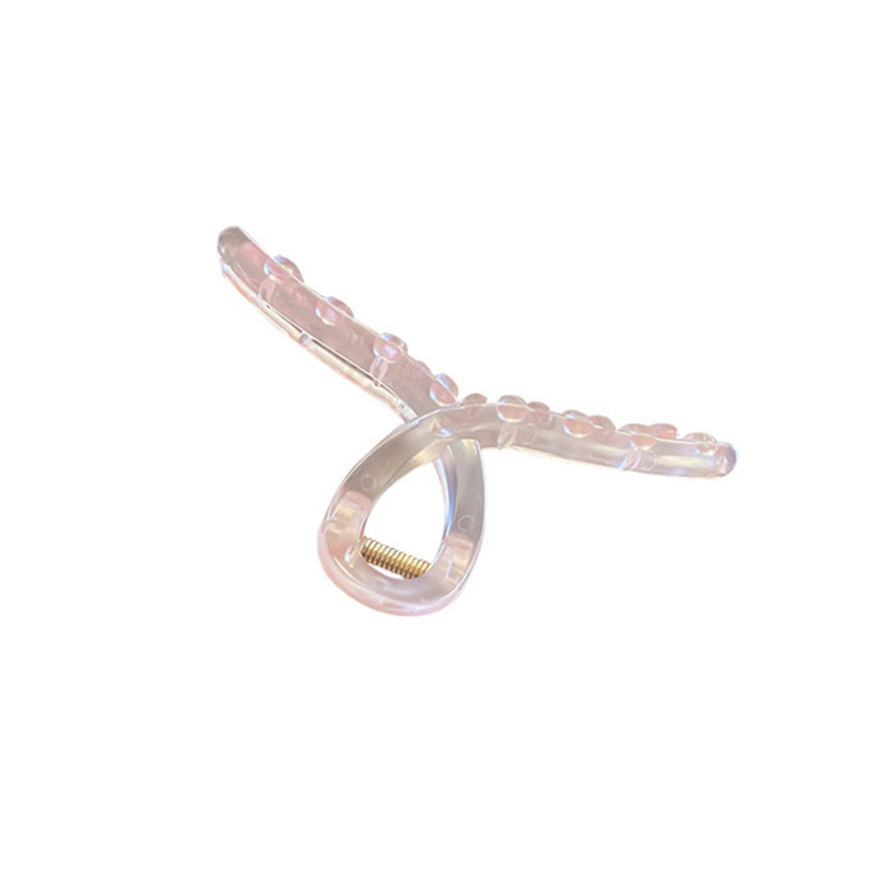 1pcs 5color Kẹp Tóc Nhựa Trong Suốt Dùng Khi Tắm