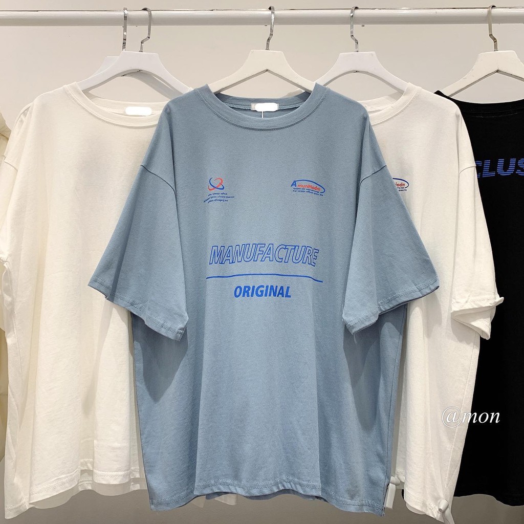 2101412 Áo phông nữ tay lỡ form vừa chất cotton mỏng mát phù hợp mùa hè oi bức hình in chữ ORIGINAL
