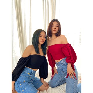 Áo croptop tay phồng