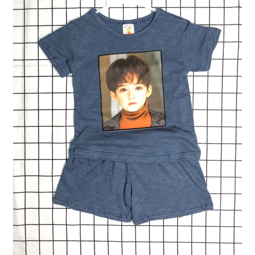 Đồ bộ bé trai in hình 3D cho bé từ 8 đến 25 kg vải mịn | BigBuy360 - bigbuy360.vn