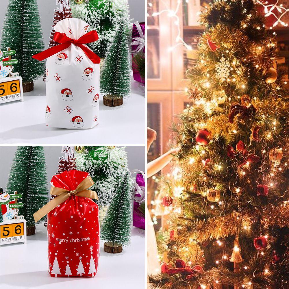 CONOPERY Bộ 5 Túi Nhựa Đựng Kẹo Giáng Sinh