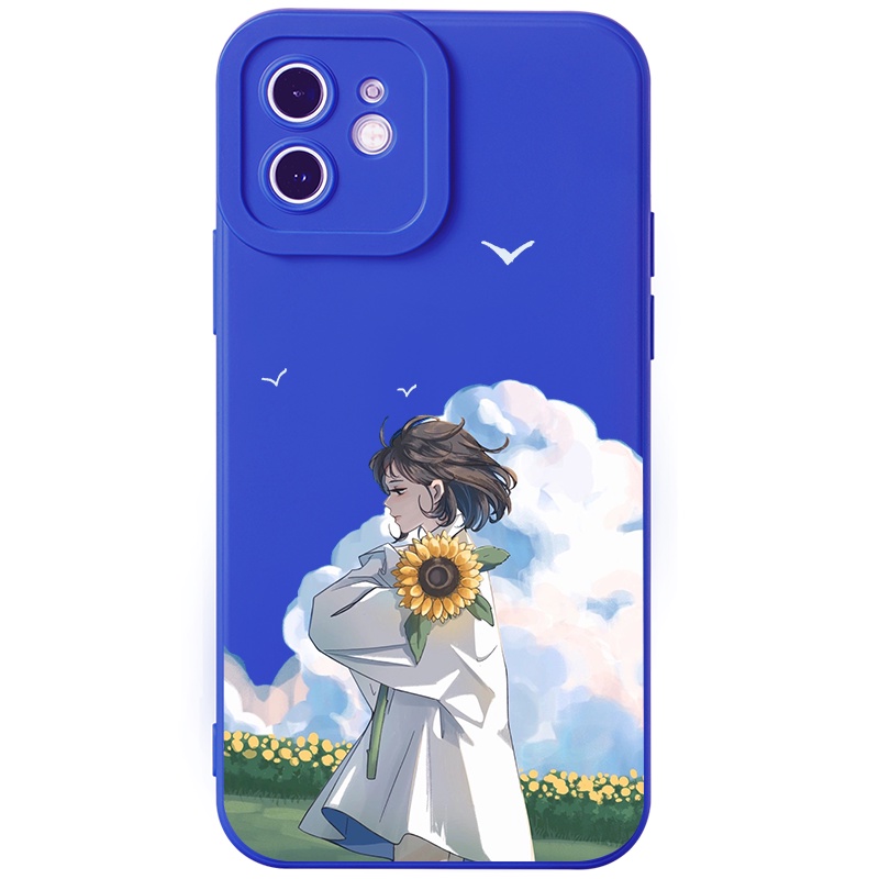 Ốp lưng JURSUE mềm chống sốc hoạt hình dễ thương đẹp cho iPhone 13 12 11 Pro Max SE 2020 X XR XS 8 7 ip 6S 6 Plus Y1933