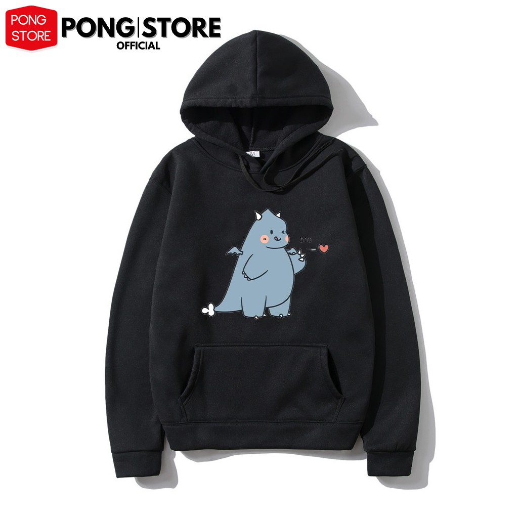 Áo khoác hoodie KHỦNG LONG BẮN TIM, chất nỉ mềm mịn Unisex pongshop
