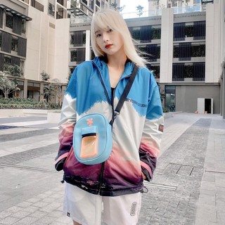 ÁO KHOÁC DÙ NỮ KIỂU DÁNG ÁO KHOÁC GIÓ CÓ MŨ LOANG MÀU MỎNG IN CHỮ DALAT UNISEX SIÊU HOT