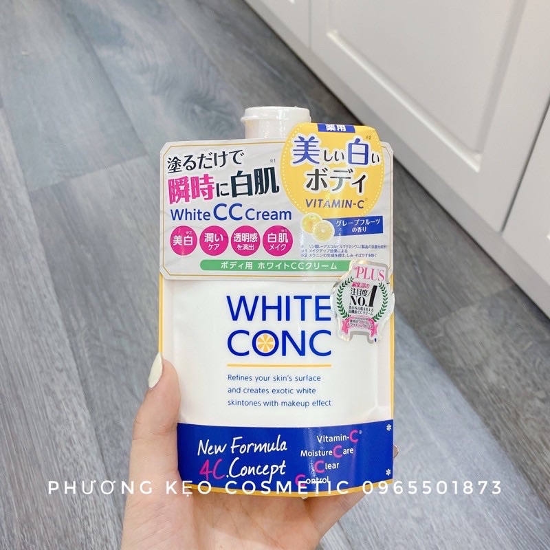 [Hàng có sẵn ] Sữa dưỡng thể White ConC CC Cream Vitamin C