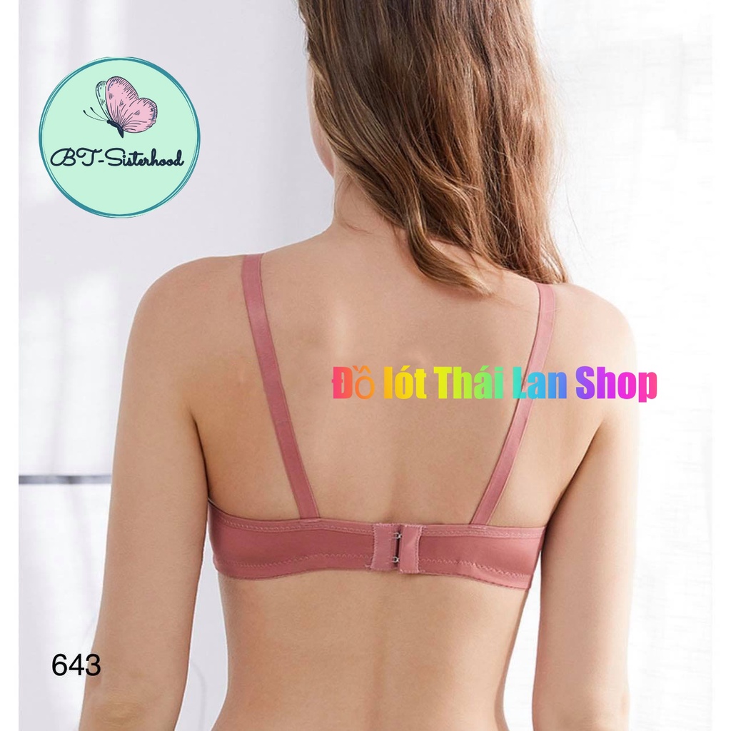 Áo ngực nữ TRƠN  hàng Thái Lan Sisterhood 643, áo lót không gọng không đệm, mút mỏng, Vanvene, LAVENUSA, LOT STORE