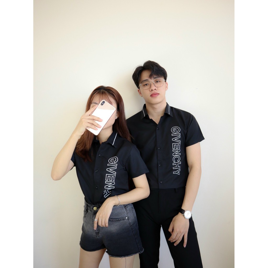 Áo sơ mi nam tay ngắn in giá rẻ mẫu mới-AHFASHION