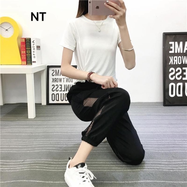 Quần jogger pha lưới siêu cá tính QB03 | BigBuy360 - bigbuy360.vn